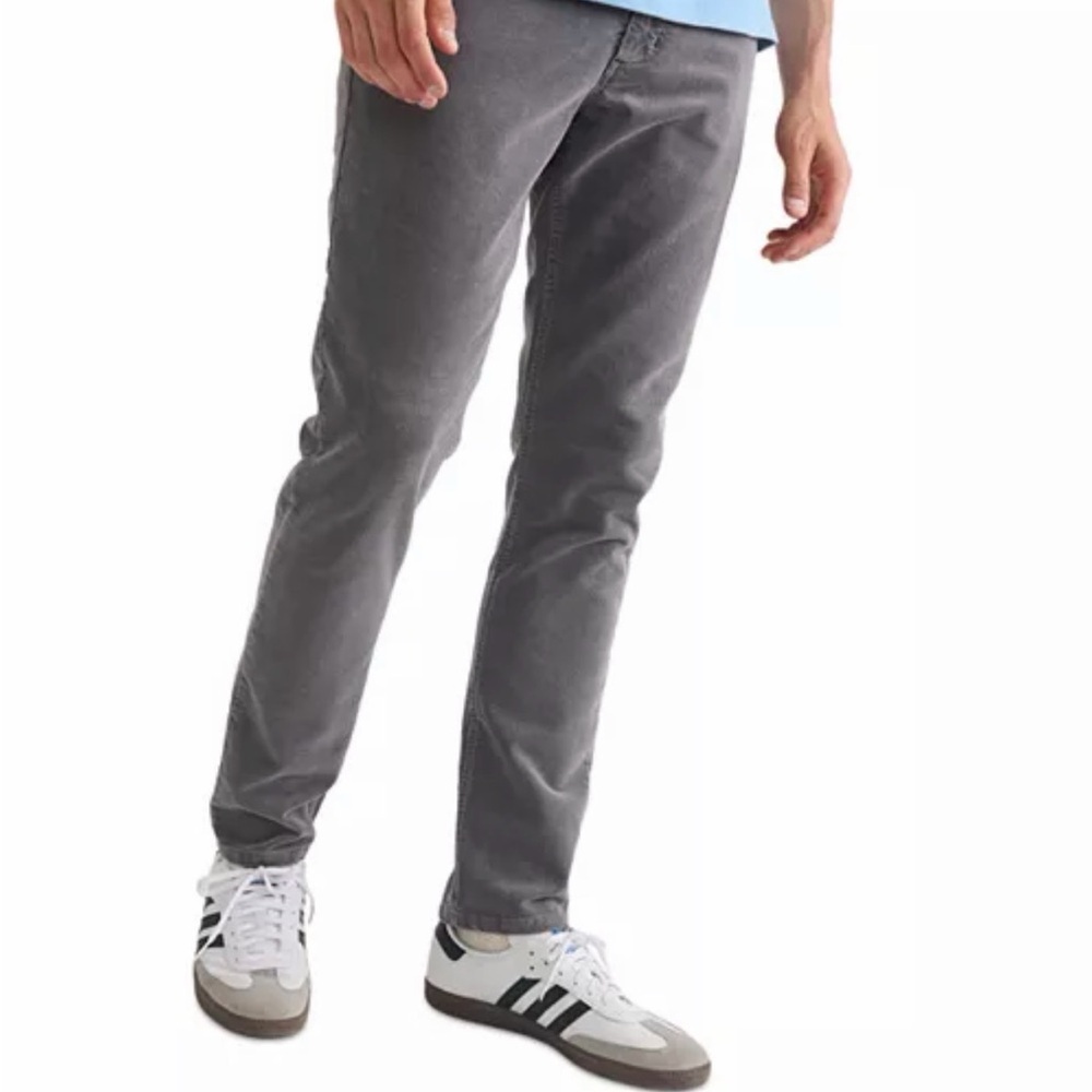 Marine Layer 5-Pocket Mid Grey Corduroy Pants Slim Straight